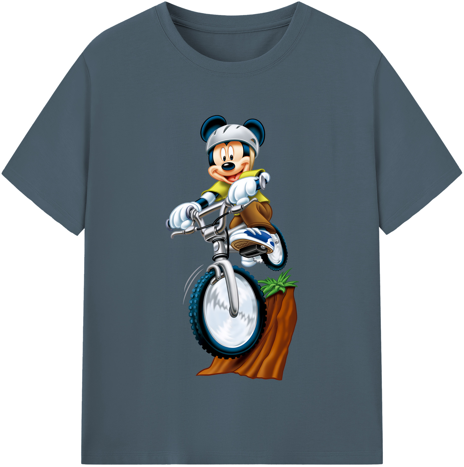 （画像用） ミッキーマウス Mickey Mouse 綿100％半袖Tシャツ（フロントプリント）